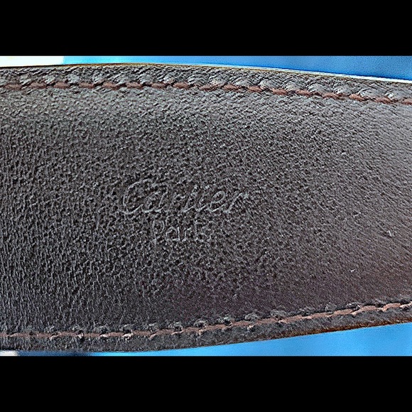 Santos De Cartier Reversible Belt & Gold Buckle - Picture 2 of 5